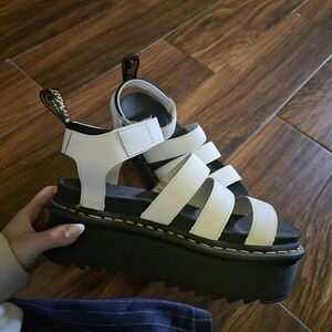 White Dr Marten sandals platform! 🦭